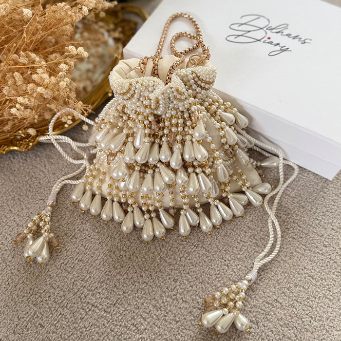 Pearl Beaded Bridal Potli Bag
