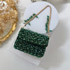 Emerald Green Mini Crystal Clutch