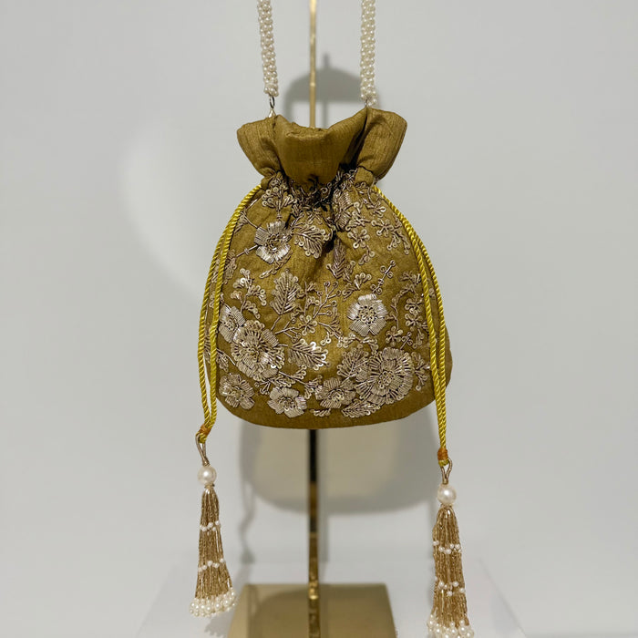 Olive Green Bridal Potli Bag