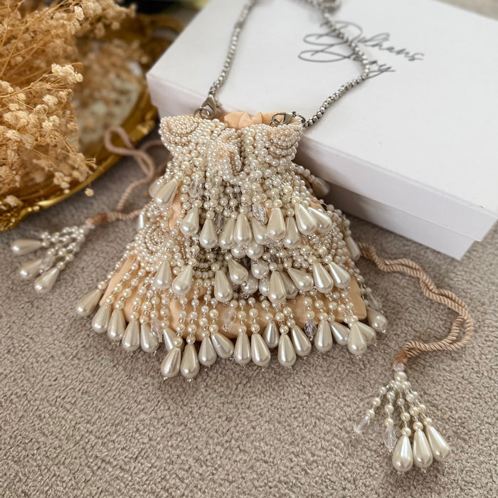 Pearl Beaded Bridal Potli Bag