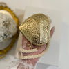 Heart Shape Mini Brass Clutch