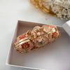 Multicolor Jewel Oval Clutch: Hand-Embroidered Oval Bag