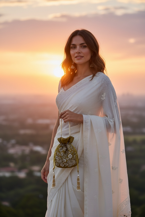 Olive Green Bridal Potli Bag