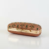 Deep Apricot Bridal Clutch: Hand Embroidered Floral Evening Bag