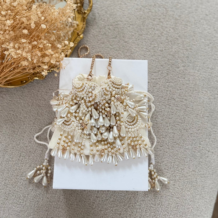 Pearl Beaded Bridal Potli Bag