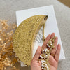 Moon shape brass clutch 