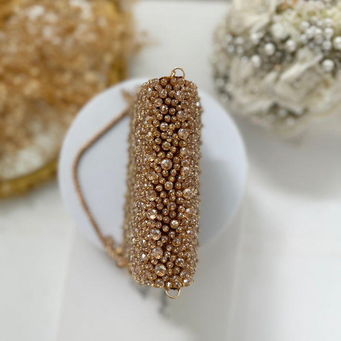 Gold Mini Crystal Clutch