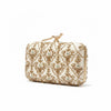 Ivory Clutch | Beaded Evening Bag with Bird Knob