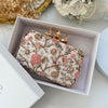 Champagne Bird Motif Hand-Embroidered Clutch With Bird Knob