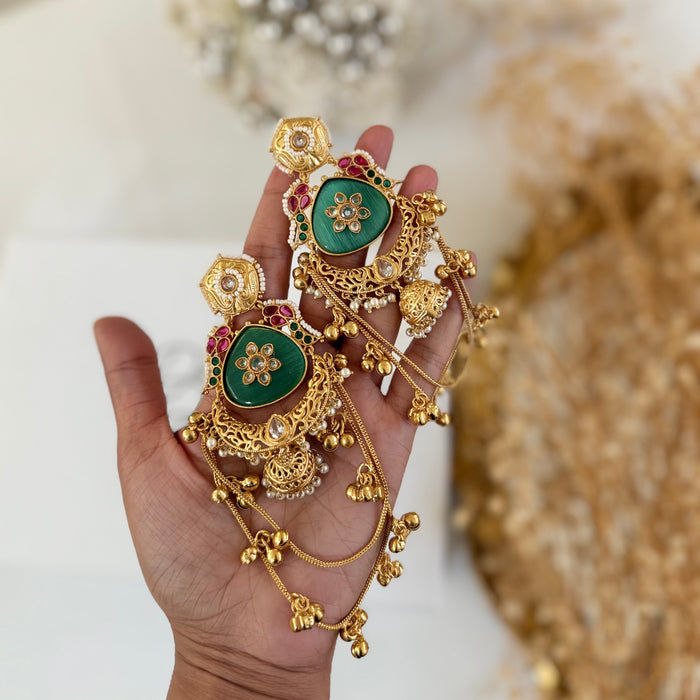 Kashmiri Earrings: Multicolor Traditional Earrings