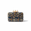 Navy Blue Zardosi Clutch: Hand-Embroidered Evening Bag
