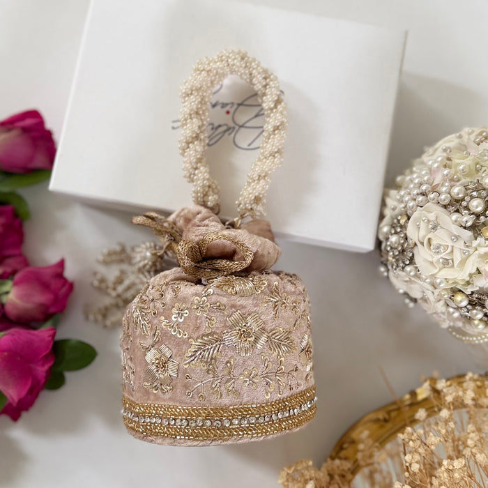 Dusty Pink Bridal Potli Bag