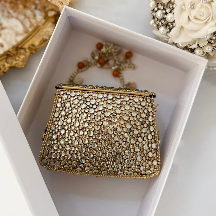 Mocha - Natural Onyx Gemstone Mini Clutch