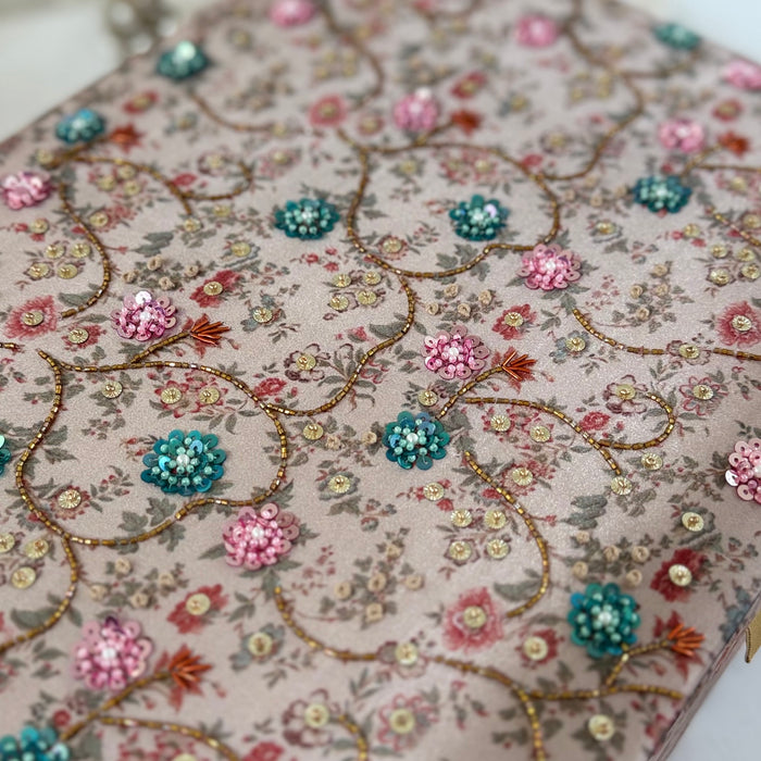 Multi-Color Bridal Trousseau Box | Hand-Emroidered Keepsake Box