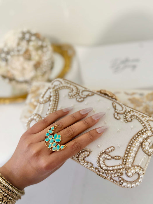 Moon Inspired Statement Ring