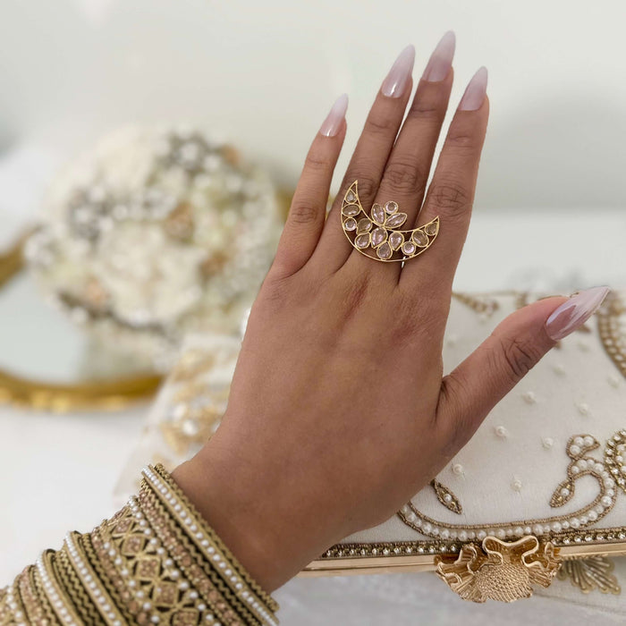 Moon Inspired Statement Ring