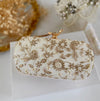 Ivory Bird-Motifs Bridal Clutch