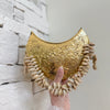 Moon Shape Brass Clutch