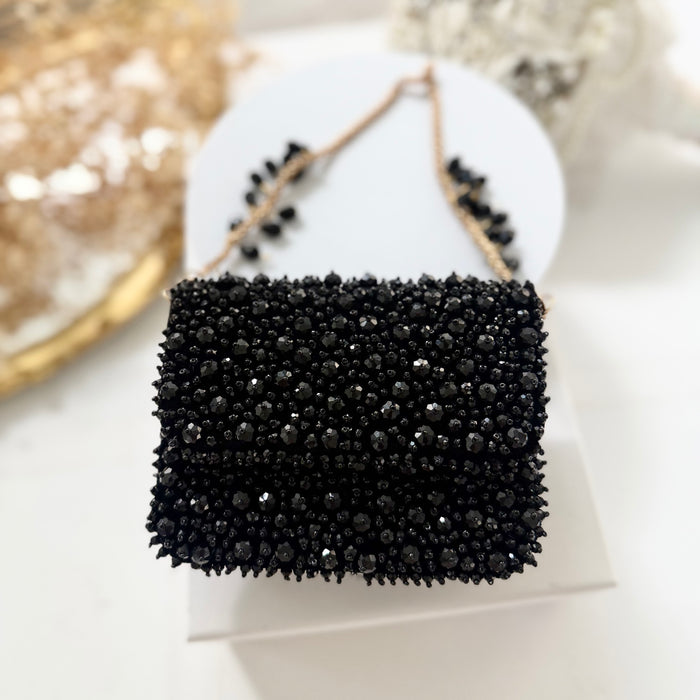 Black Mini Crystal Clutch
