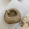 Kundan Stone Mini Clutch: Gold Mini Statement Clutch
