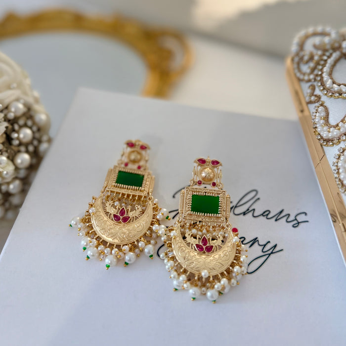 Kashmiri Earrings: Multicolor Traditional Earrings