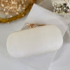 Ivory Bird-Motifs Bridal Clutch