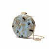 Blue Round Shape Mini Clutch