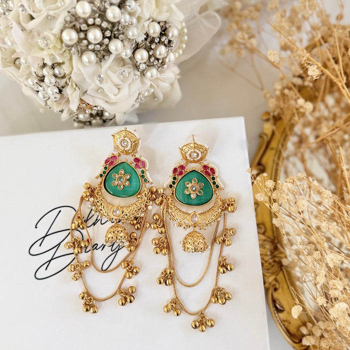 Kashmiri Earrings: Multicolor Traditional Earrings