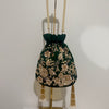 Bottle Green Bridal Potli Bag