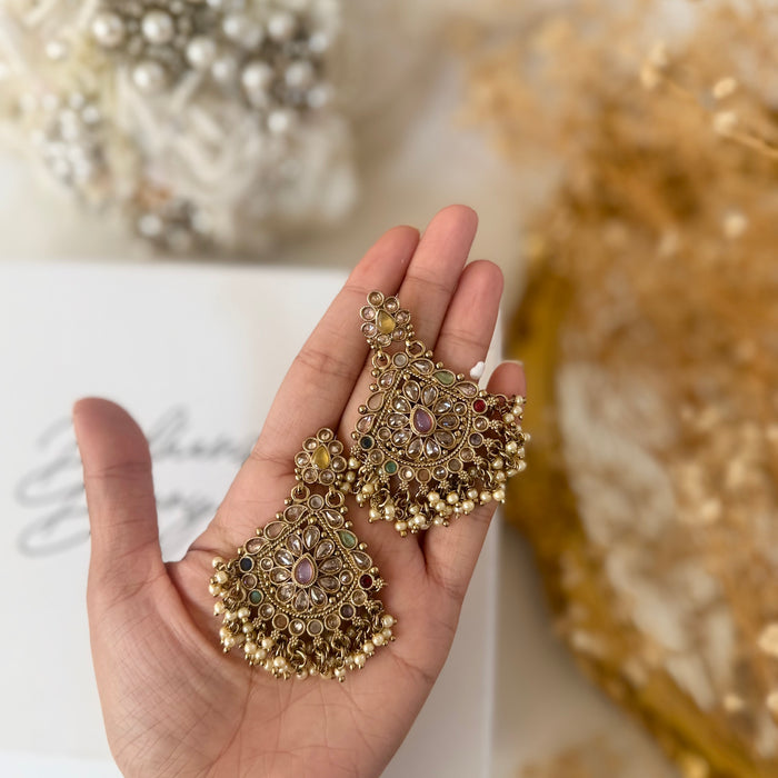 Multicolor Polki Earrings