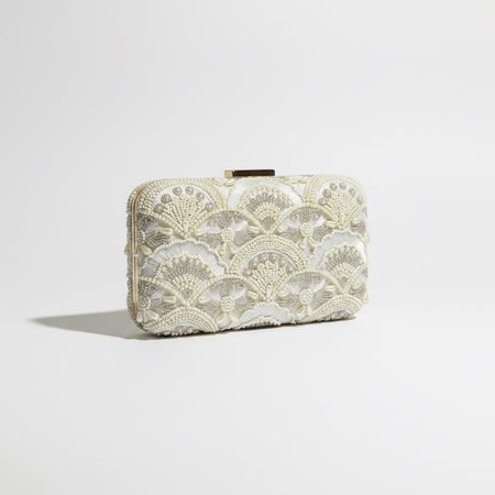 Ivory Beaded Bridal Wedding Day Evening Clutch Bag