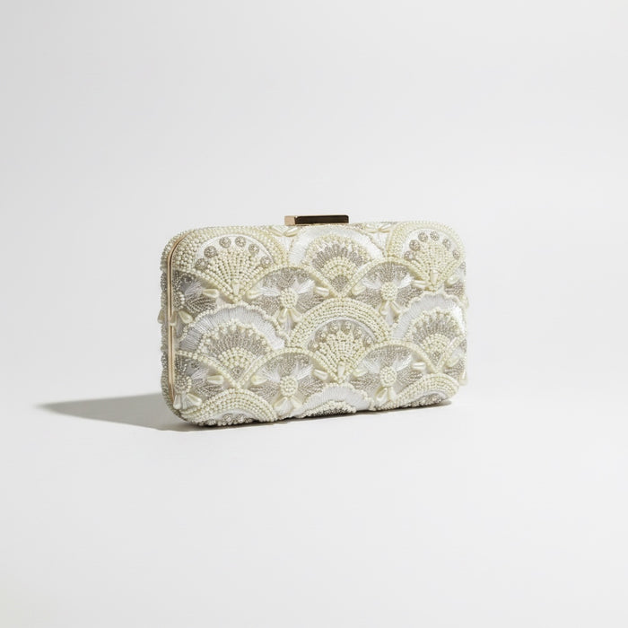 Ivory Beaded Bridal Wedding Day Evening Clutch Bag