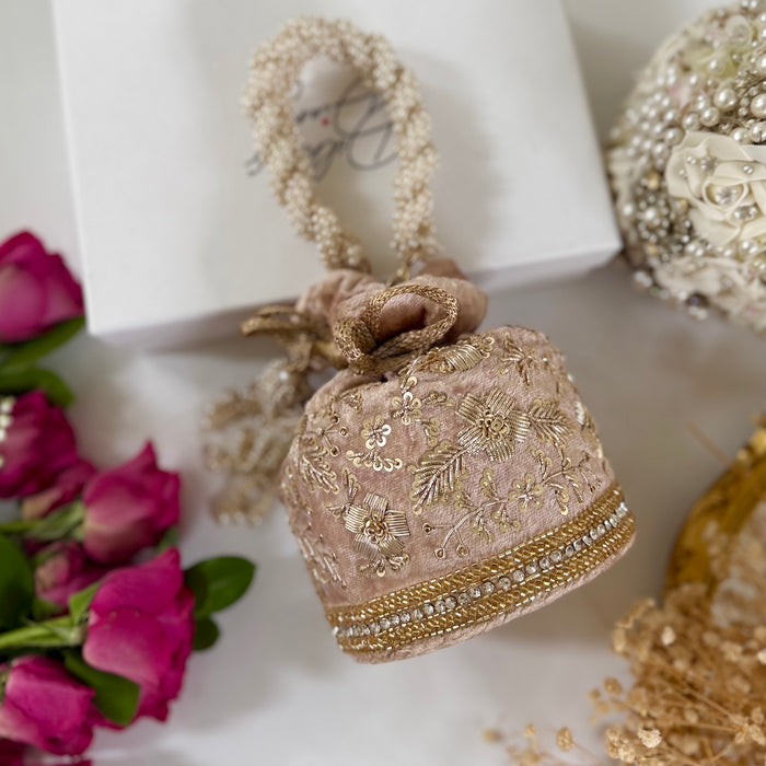 Dusty Pink Bridal Potli Bag
