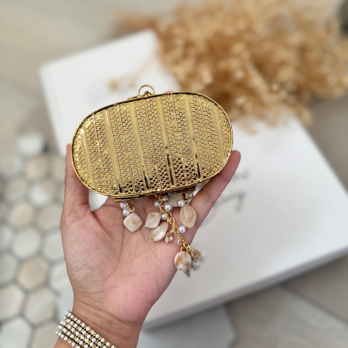 Mini Clutch With MOP and Rhinestones