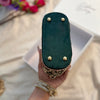 Embroidered Vanity Case Bag | Hand Embroidered Suede Bridal Bag