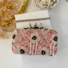 Hand-Embroidered Clutch Bag | Pink Floral Purse