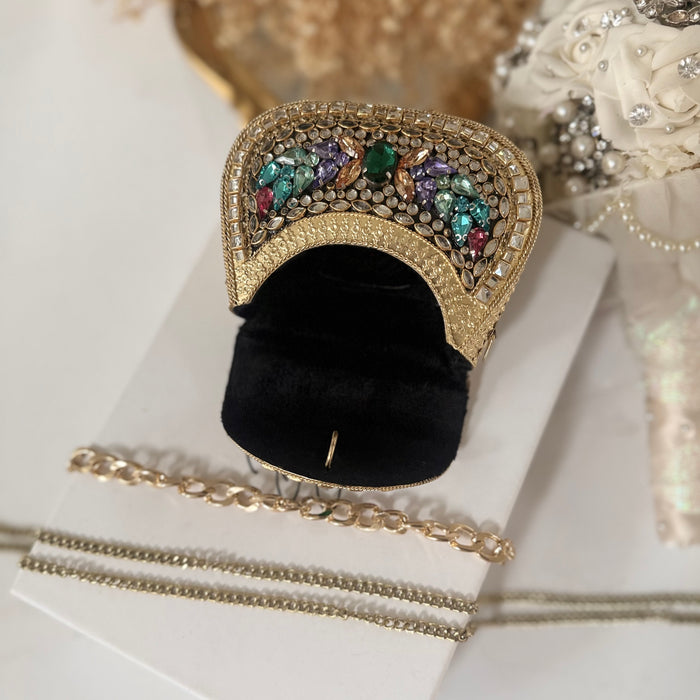 Multicolor Kundan Clutch | Mini Statement Bag