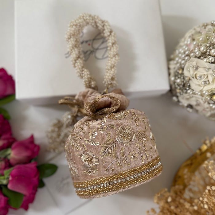 Dusty Pink Bridal Potli Bag