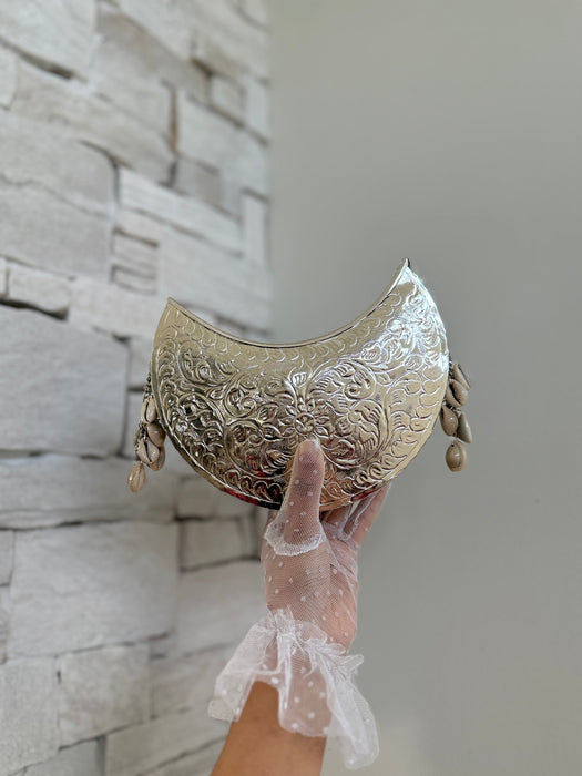 Moon Shape Brass Clutch
