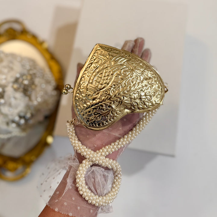 Heart Shape Mini Brass Clutch | Statement Clutch