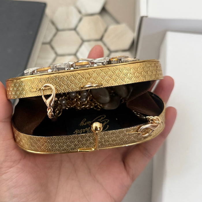 Mini Clutch With MOP and Rhinestones