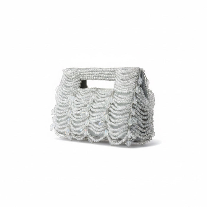 Mini Silver Crystal Clutch