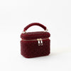 Maroon Crystal Mini Vanity Case Evening Bag