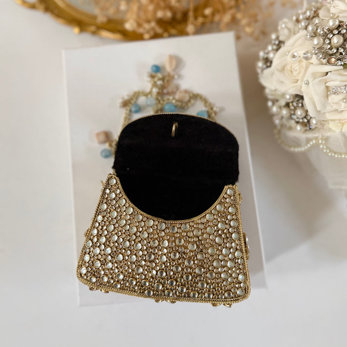 Blue Onyx Natural Gemstone Mini Clutch