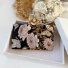 Black & Blush Rose Butterfly Clutch | Floral Evening Bag