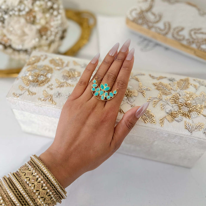 Moon Inspired Statement Ring