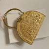 Handmade brass clutch with handle 