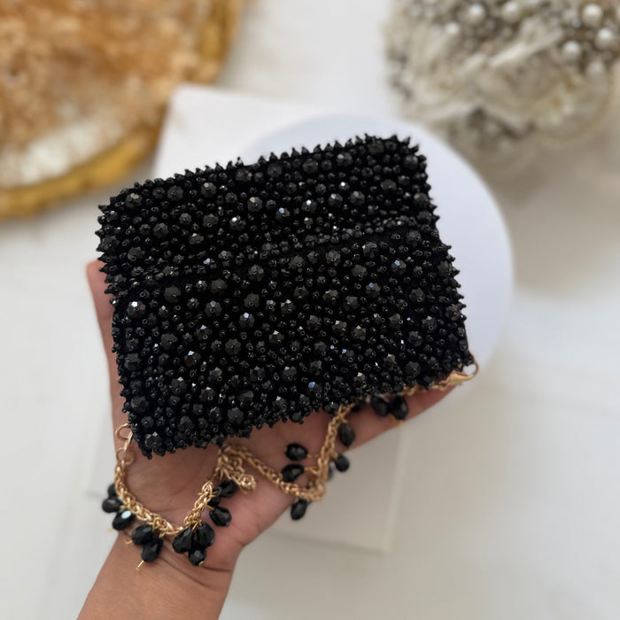 Black Mini Crystal Clutch