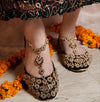 Handmade Bridal Kundan Khussa with Anklet Customizable