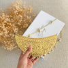 Moon shape brass clutch 